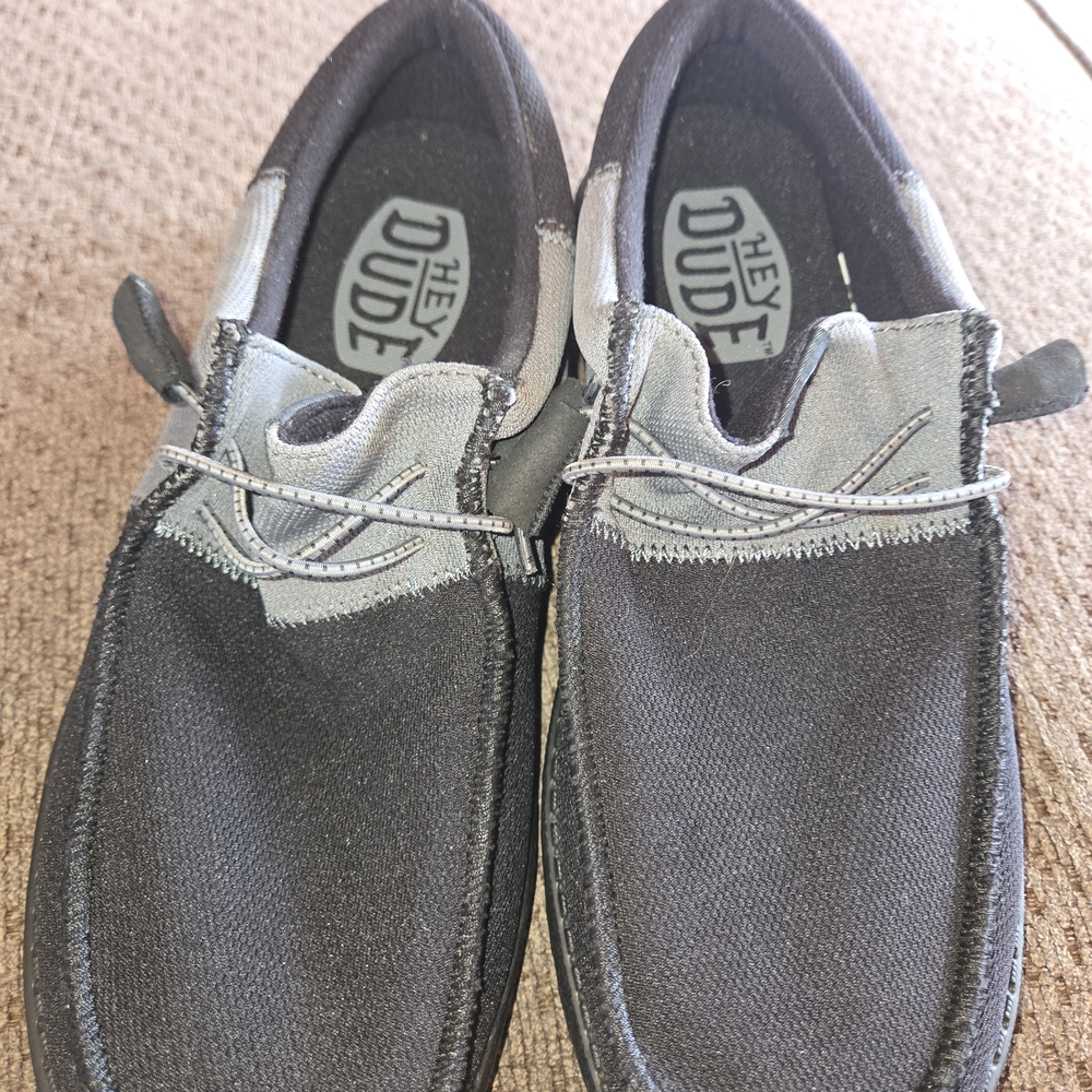 Hey Dude Men's Black Loafers